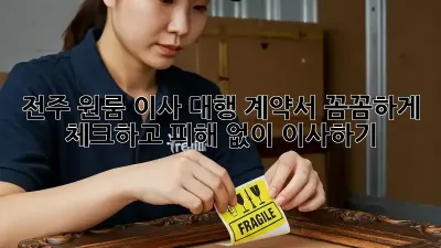 전주 원룸 이사 대행, 계약서 꼼꼼하게 체크하고 피해 없이 이사하기!